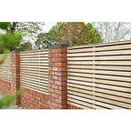 Forest 6ft x 3ft Pressure Treated Contemporary Double Slatted Fence Panel