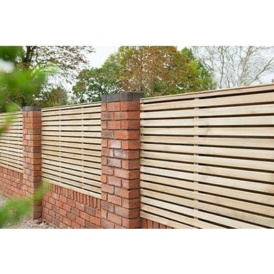 Forest 6ft x 3ft Pressure Treated Contemporary Double Slatted Fence Panel