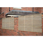 Forest 6ft x 5ft Pressure Treated Contemporary Double Slatted Fence Panel