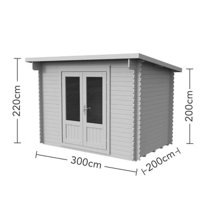 Forest Harwood 3m x 2m Log Cabin - Pent Roof, 24kg Felt (No Underlay)