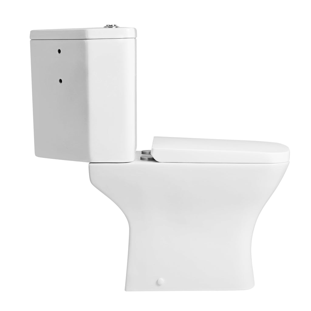 Venice Corner Close Coupled Toilet with Cistern & Soft Close Seat - White