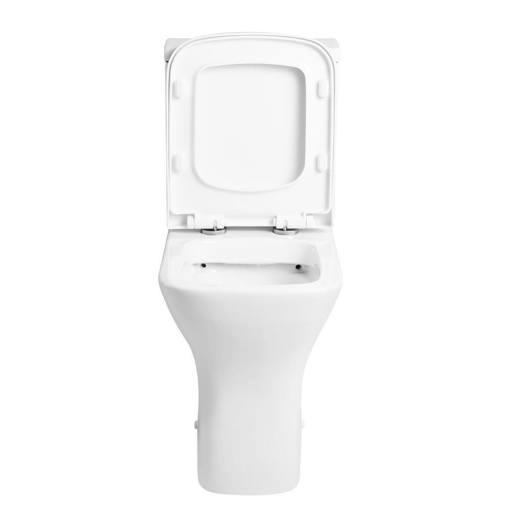 Venice Comfort Height Close Coupled Toilet with Cistern & Soft Close Seat - White