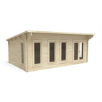 Forest Wolverley 6.0m x 4.0m Log Cabin - Pent Roof, Double Glazed Polyester Felt (Plus Underlay)