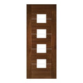 Valencia Walnut Prefinished Glazed Internal Door - All Sizes
