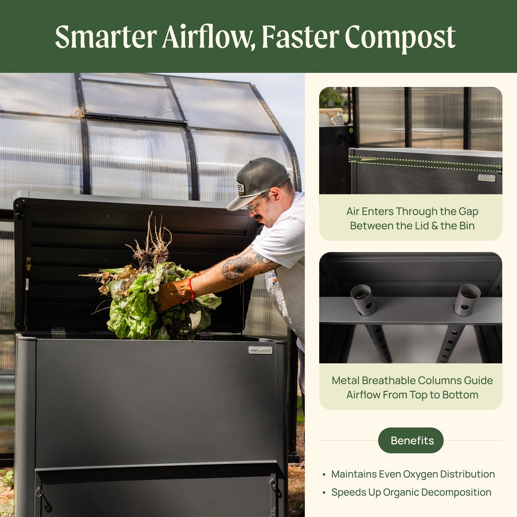 Modern Metal Compost Bin