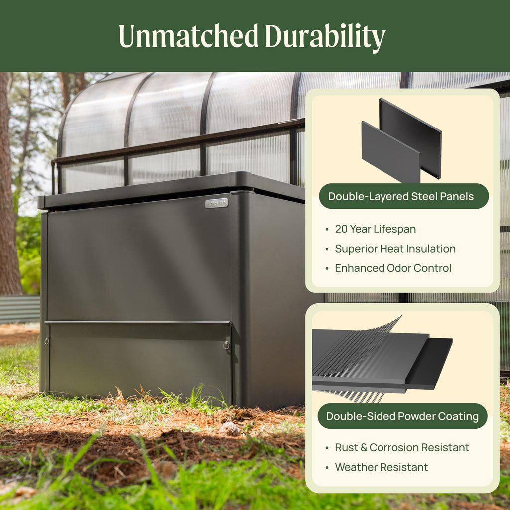 Modern Metal Compost Bin