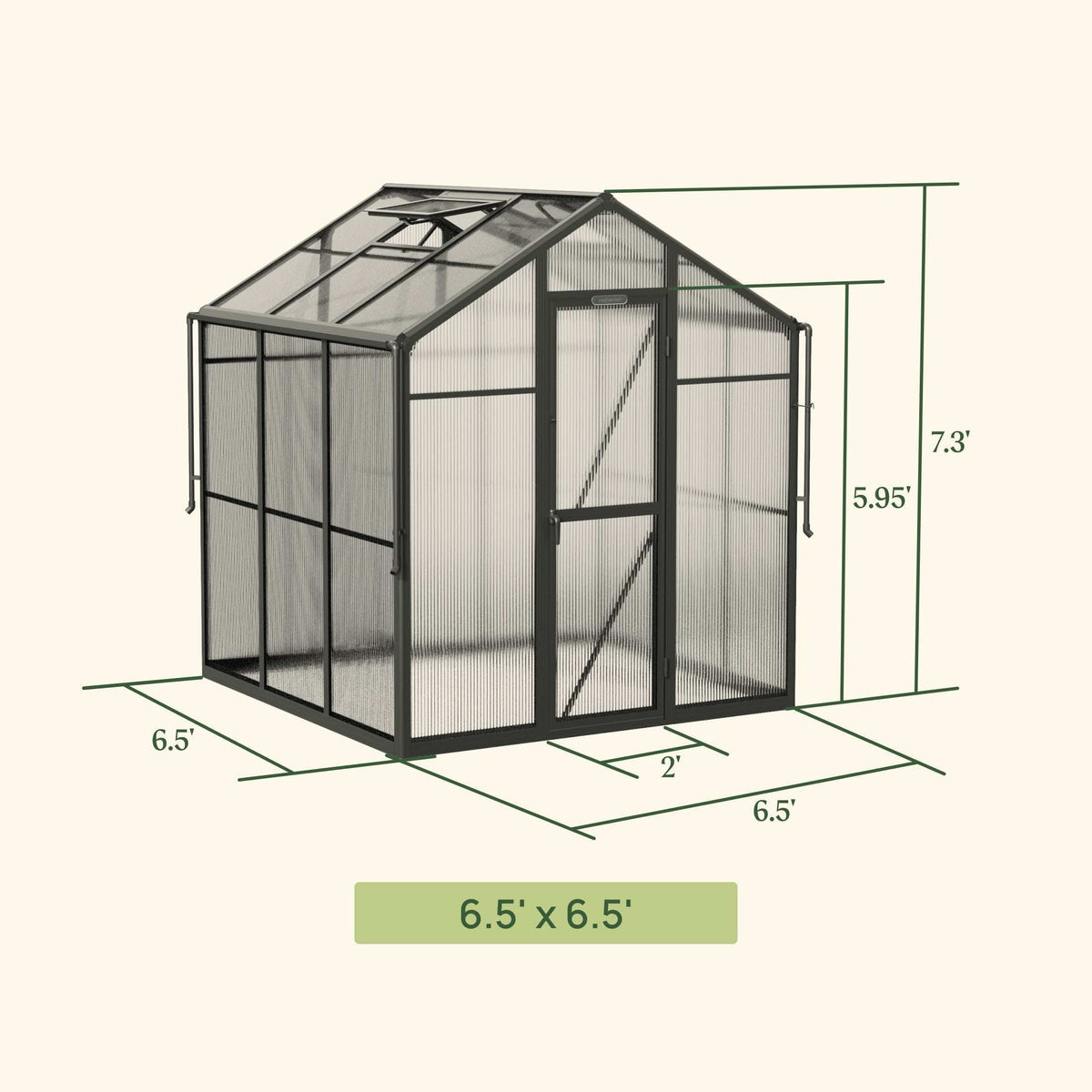 Vego Junior Victorian Greenhouse - 6.5ft Wide