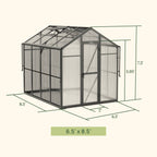Vego Junior Victorian Greenhouse - 6.5ft Wide