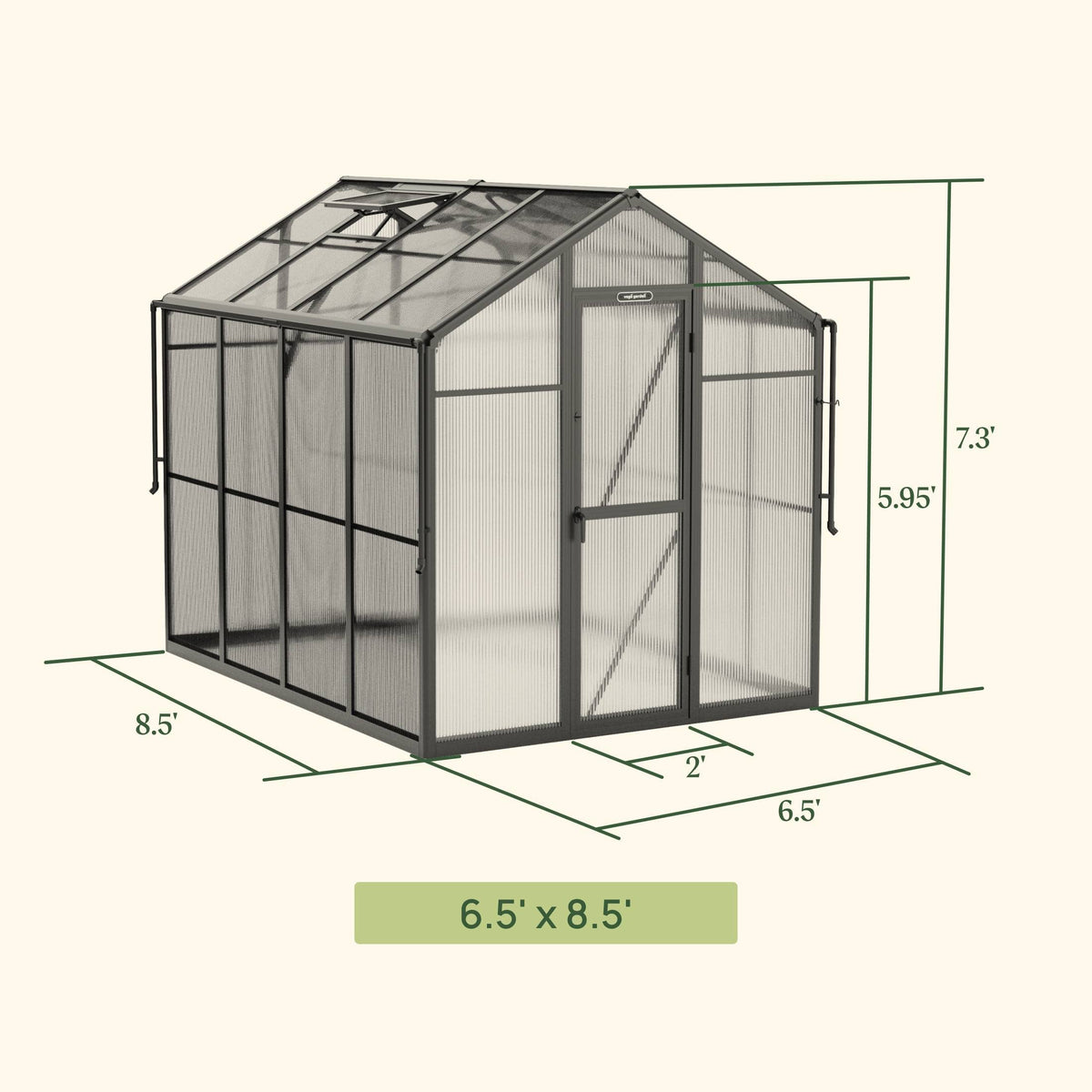 Vego Junior Victorian Greenhouse - 6.5ft Wide