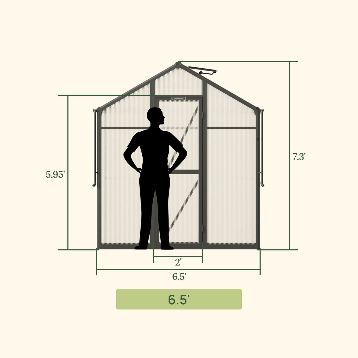 Vego Junior Victorian Greenhouse - 6.5ft Wide