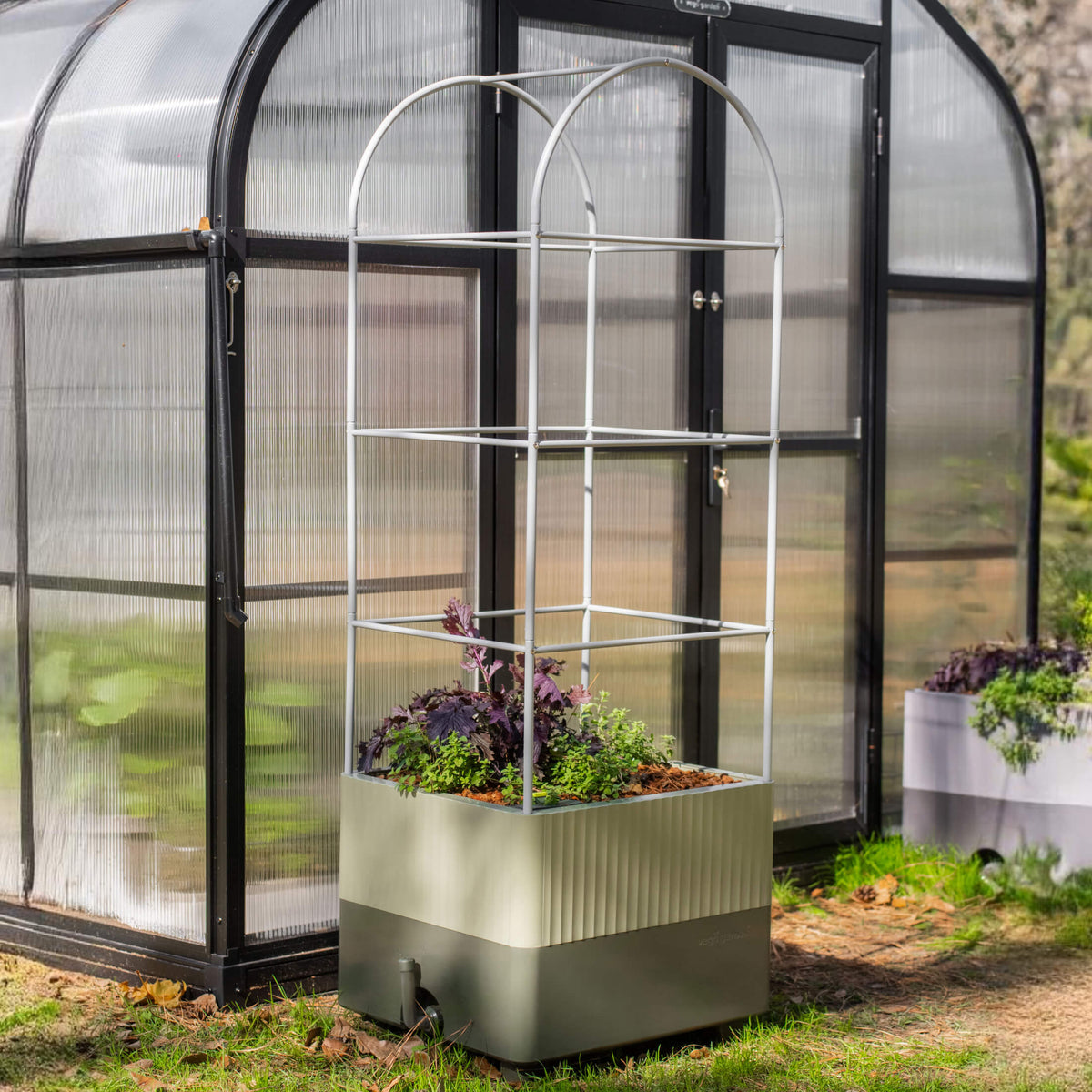 EZCube Self-Watering Planter 21" x 24" & EZCube Mesh Cover System Bundle