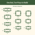 32" Extra Tall 10 In 1 Jumbo Modular Metal Raised Garden Bed Kit