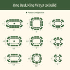17" Tall 9 In 1 Large Modular Metal Raised Garden Bed Kit