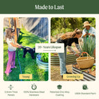 4-Pack 32" Extra Tall 9 In 1 Large Modular Metal Raised Garden Bed Kit