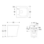 Venice Rimless Wall Hung Toilet with Soft Close Seat - White