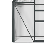 6' x 6' Polycarbonate Greenhouse with Rain Gutter and Roof Vent for Outdoor Garden, Gray