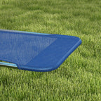 2-Piece Folding Sun Loungers with Reclining Back, Breathable Mesh & Headrest, Dark Blue