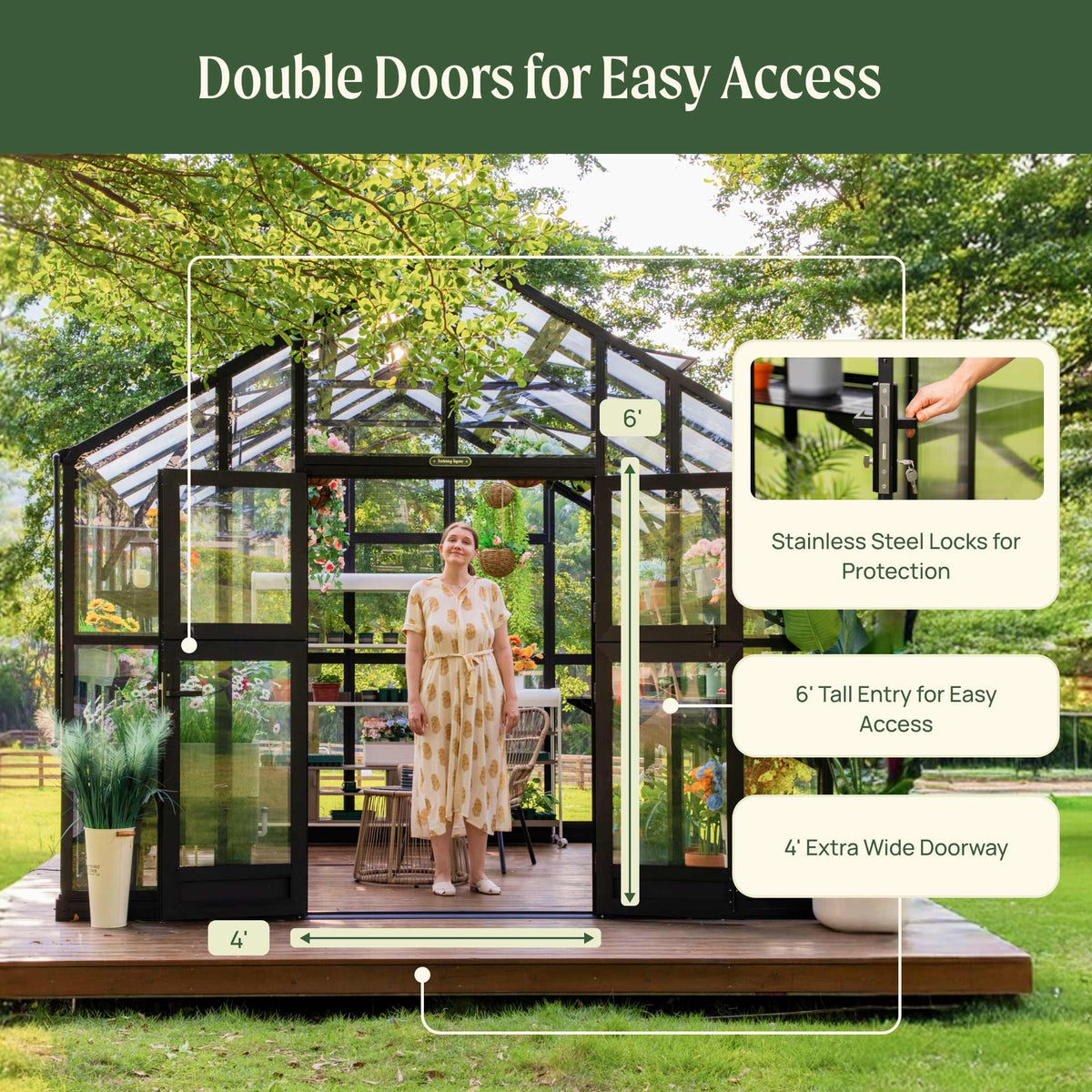 Vego Victorian Greenhouse - 10.5ft Wide