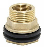 Water Butt Brass 1" BSP Male - 3/4" BSP Female and Drill Bit