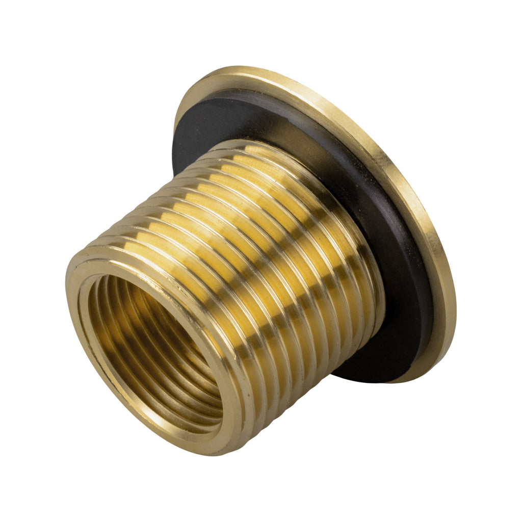 Water Butt Brass 1" BSP Male - 3/4" BSP Female and Drill Bit