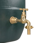 Water Butt Brass Kit 3/4" with 13mm Barbed Polished Brass Tap and Drill Bit