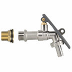 Water Butt Brass Kit 3/4" with Lever Tap Hose Barb and Lever Lock and Drill Bit