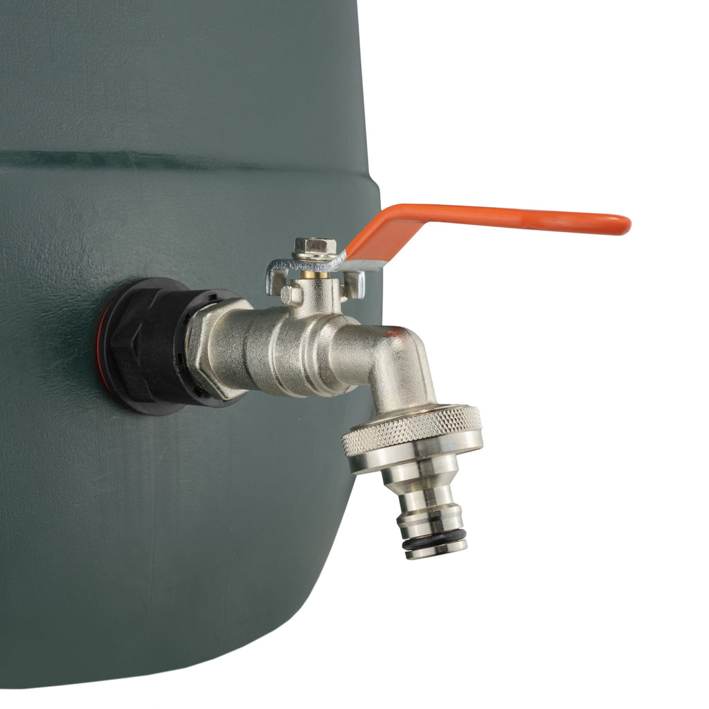 Water Butt Kit 1/2" with Quick Connect Lever Tap and Drill Bit