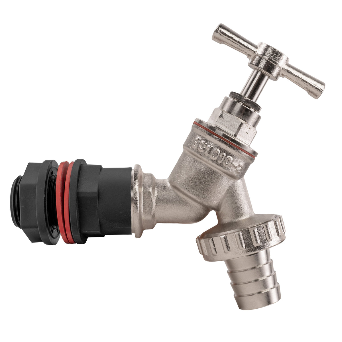 Water Butt Kit 1/2" with Nickel Plated Barbed Tap and Drill Bit