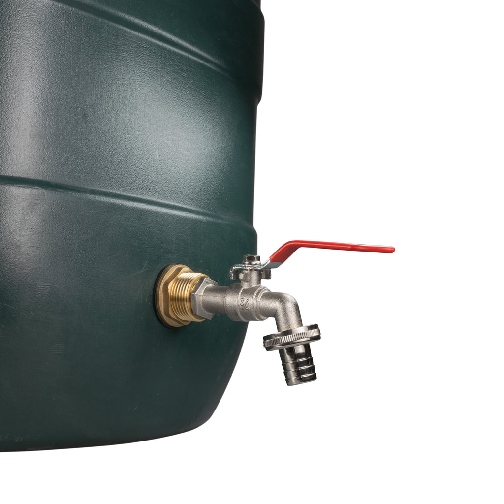 Water Butt Brass Kit 1" with Barbed Lever Tap