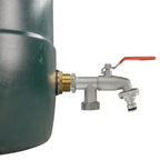 Water Butt Brass Kit 1" with Double Tap and Drill Bit