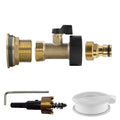 Water Butt Brass Kit 1" with Brass Valve + Quick Connect and Drill Bit