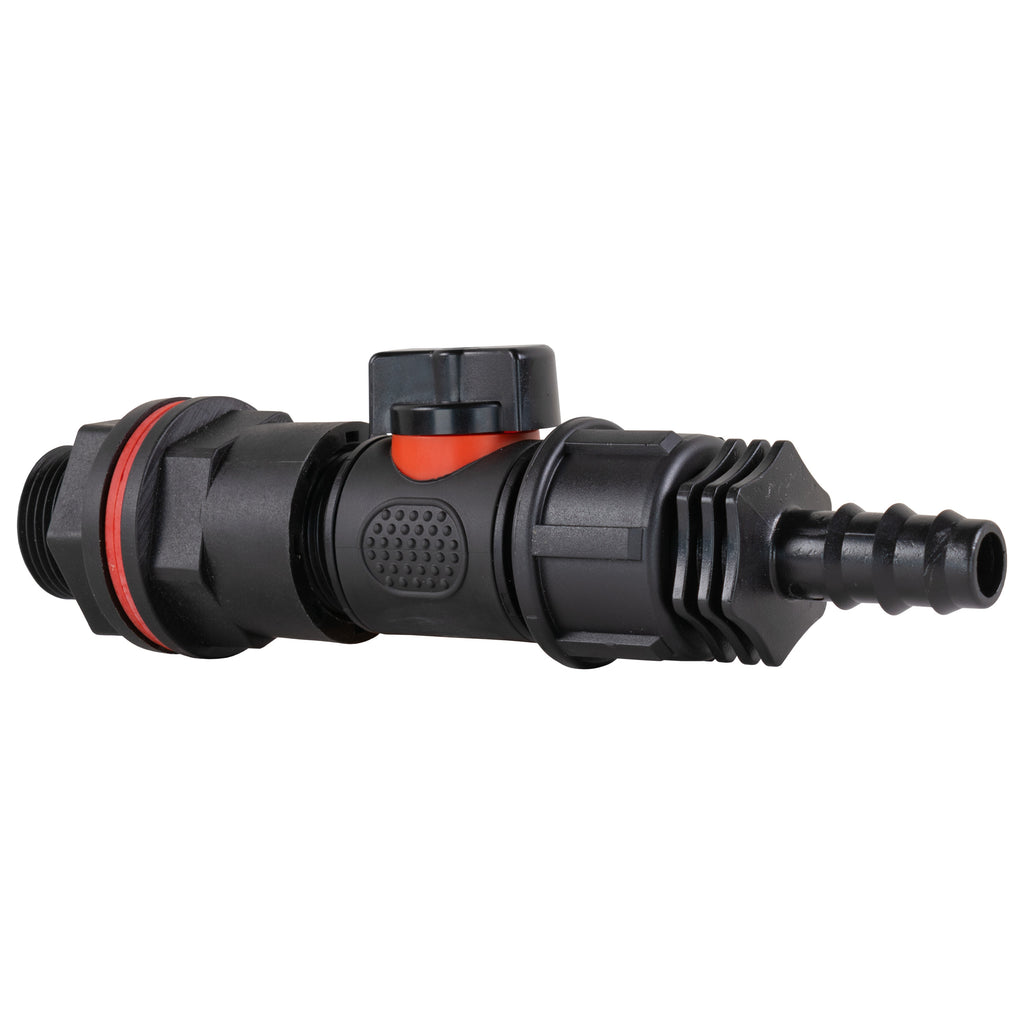 Water Butt Kit 3/4" with In-Line Valve + 1/2" Barb and Drill Bit