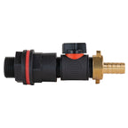 Water Butt Kit 3/4" with In-Line Valve + 13mm Brass Barb and Drill Bit