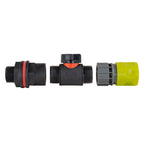Water Butt Kit 3/4" with In-Line Valve + Female Quick Connector Lime and Drill Bit