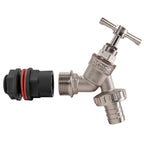 Water Butt Kit 3/4" with Nickel Plated Barbed Tap