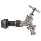 Water Butt Extension Kit 1/2" with Nickel Plated Barbed Tap and Drill Bit