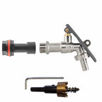 Water Butt Extension Kit 1/2" with Lever Tap Hose Barb and Lever Lock and Drill Bit