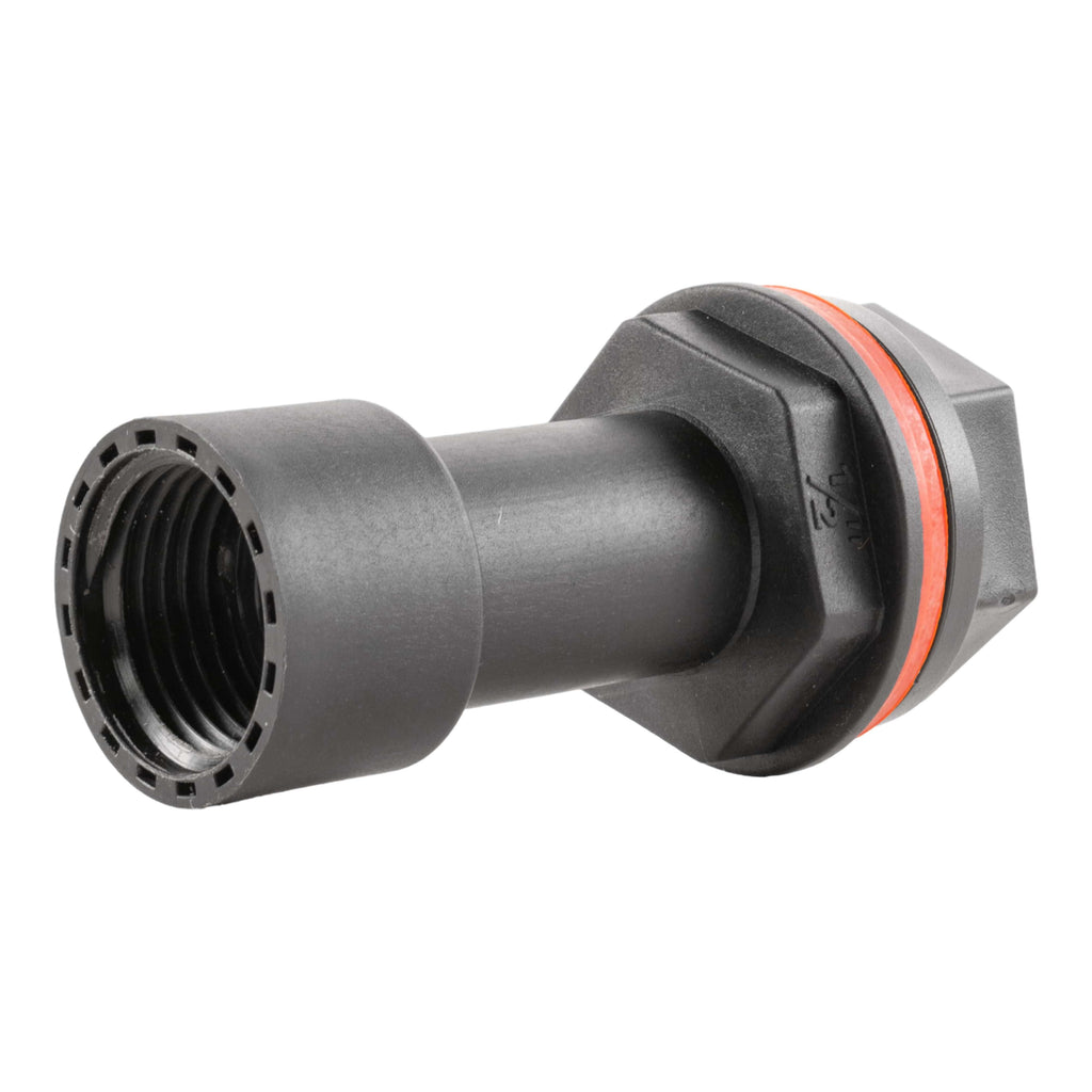 Water Butt Extension Kit 1/2" with Lever Tap Hose Barb and Lever Lock and Drill Bit