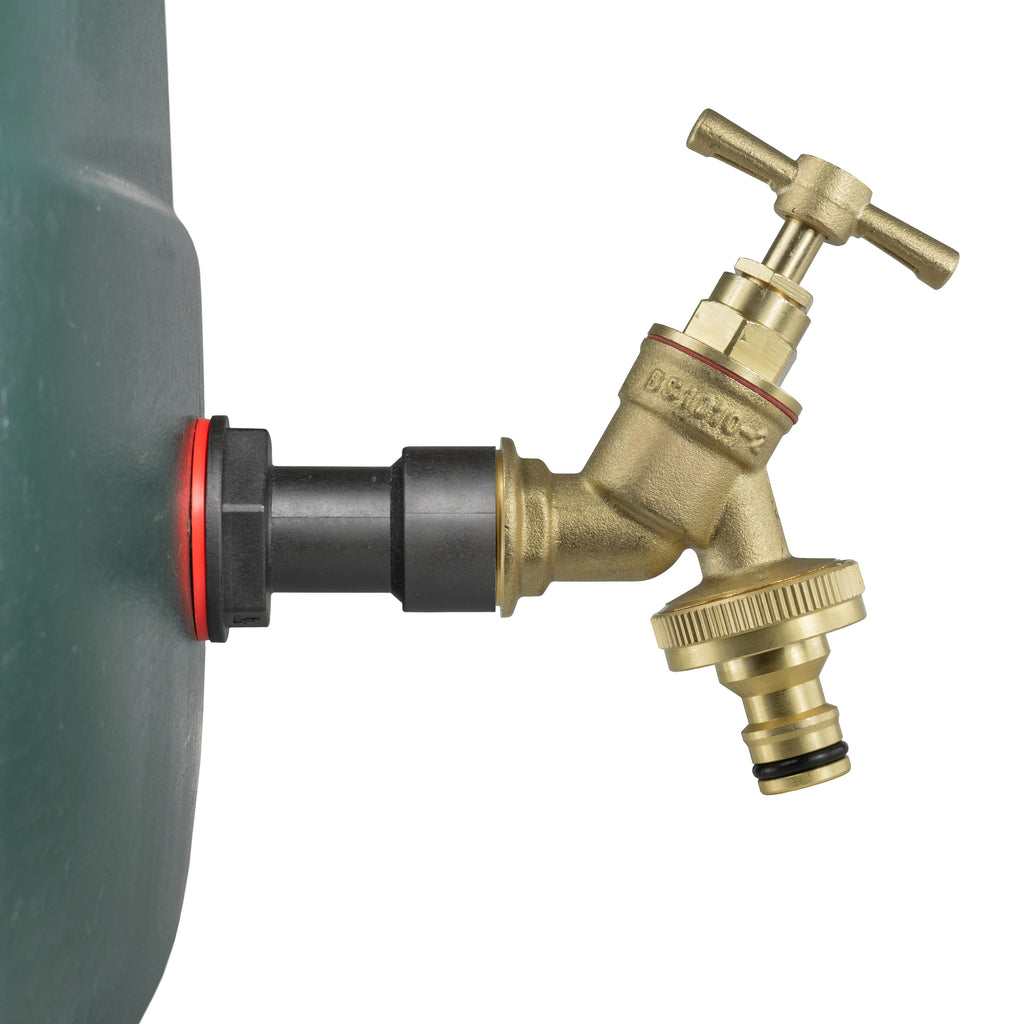 Water Butt Extension Kit 3/4" with Brass Quick Connect Tap and Drill Bit