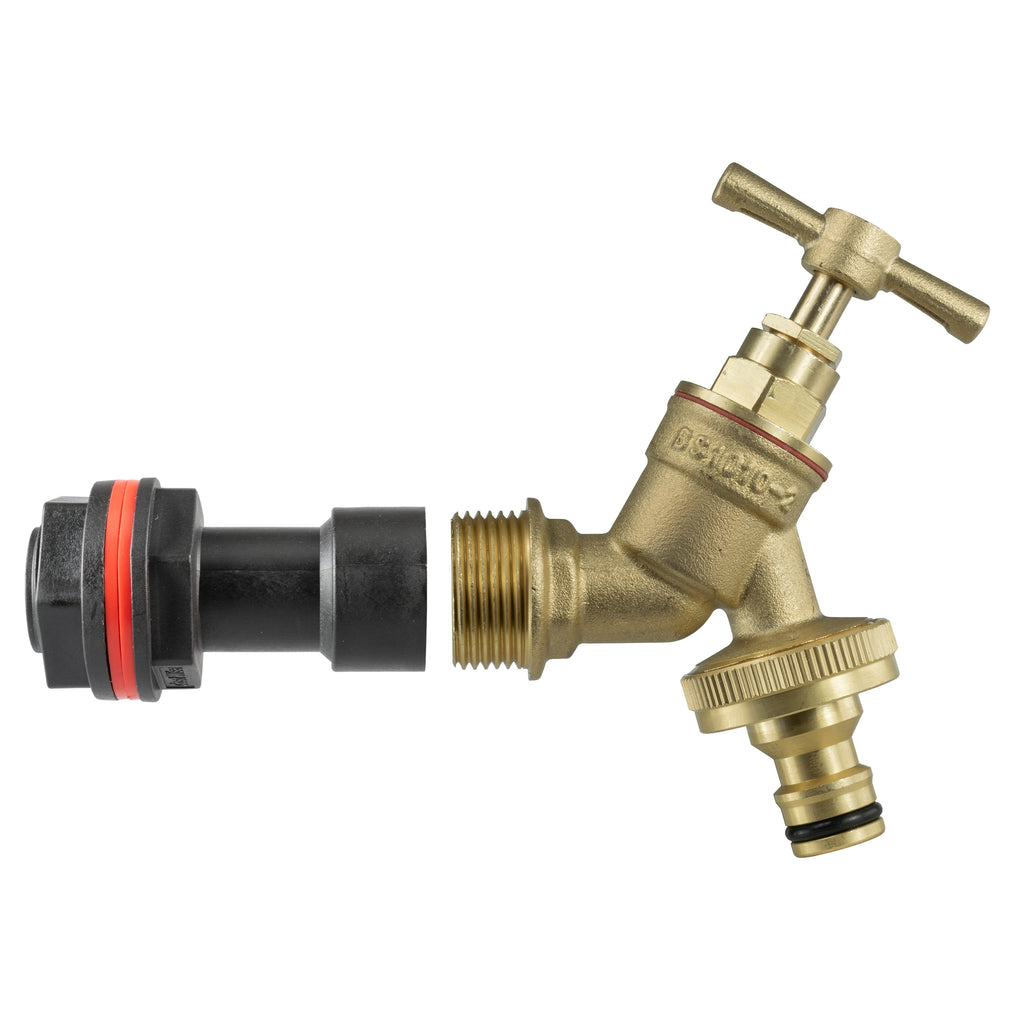 Water Butt Extension Kit 3/4" with Brass Quick Connect Tap and Drill Bit