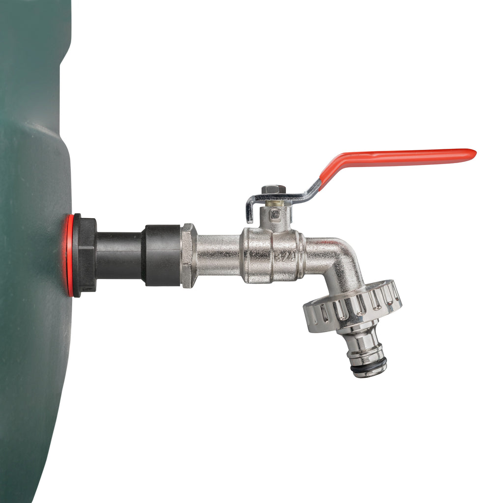 Water Butt Extension Kit 3/4" with Quick Connect Lever Tap and Drill Bit