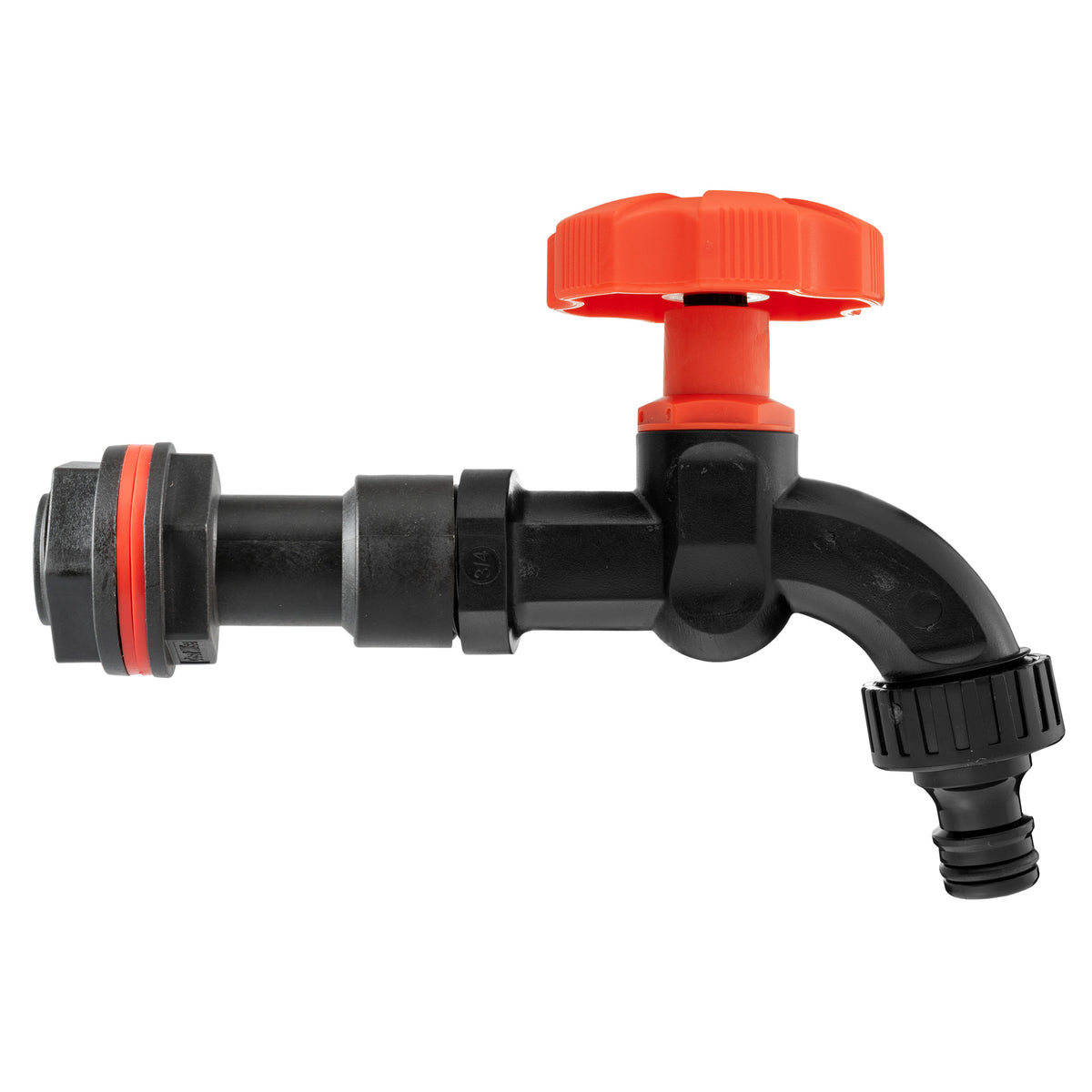 Water Butt Extension Kit 3/4" with Black Dial Tap and Drill Bit