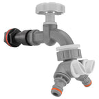 Water Butt Extension Kit 3/4" with Grey Dial Tap + Two-Way Splitter and Drill Bit
