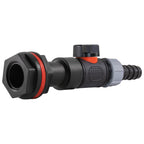 Water Butt Extension Kit 3/4" with In-Line Valve + 20mm Barb and Drill Bit