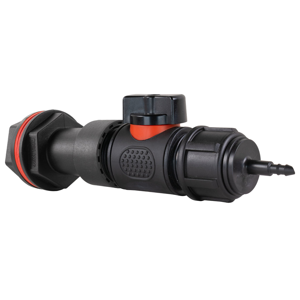 Water Butt Extension Kit 3/4" with In-Line Valve + 4mm Micro Barb and Drill Bit