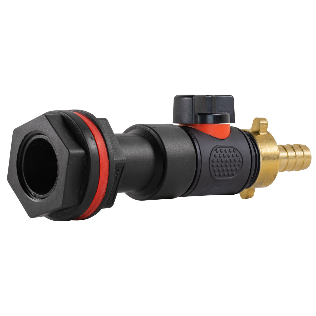Water Butt Extension Kit 3/4" with In-Line Valve + Brass 1/2" Barb and Drill Bit