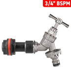 Water Butt Extension Kit 3/4" with Nickel Plated Quick Connect Tap and Drill Bit
