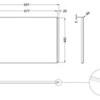 Varese L Shaped End Bath Panel 700mm - White