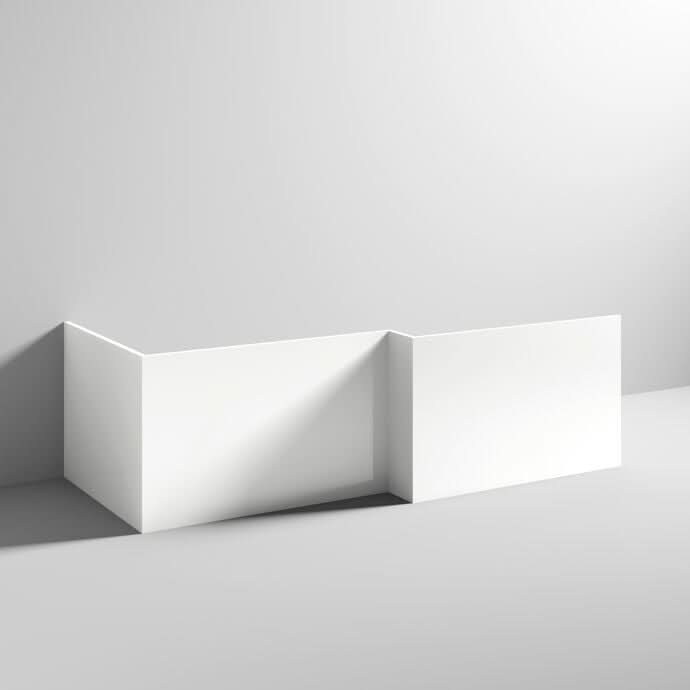 Varese L Shaped End Bath Panel 700mm - White