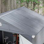 8 x 6ft Plastic Garden Storage Shed w/ Foundation Kit, Ventilation Slots & Lockable Door, Grey